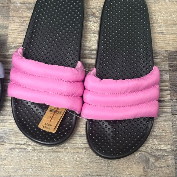 PINK Victoria's Secret Puffer wide strap slides lot of 2 size Large - Picture 2 of 6